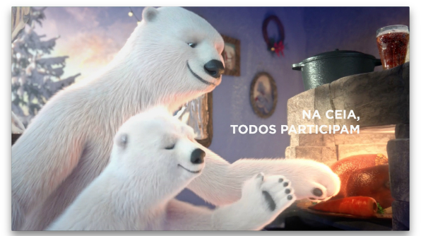 Um urso polar está em uma cena do filme urso polar.