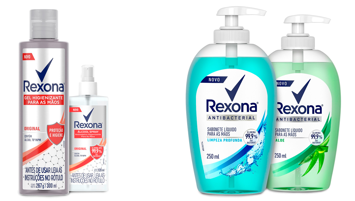 Rdesign Agência - A Rexona, marca de produtos de higiene da Unilever,  apresenta-se como a primeira no segmento de sabonetes no Brasil a ter  eficácia comprovada contra o coronavírus. Os testes clínicos