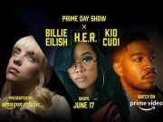 Amazon anuncia o Prime Day Show, apresentando artistas inovadores, como Billie Eilish, H.E.R. e Kid Cudi em um evento musical dividido em três partes