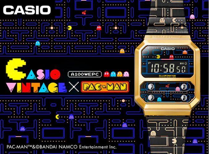 Casio lança modelo de relógio retrô com icônico jogo PAC-MAN