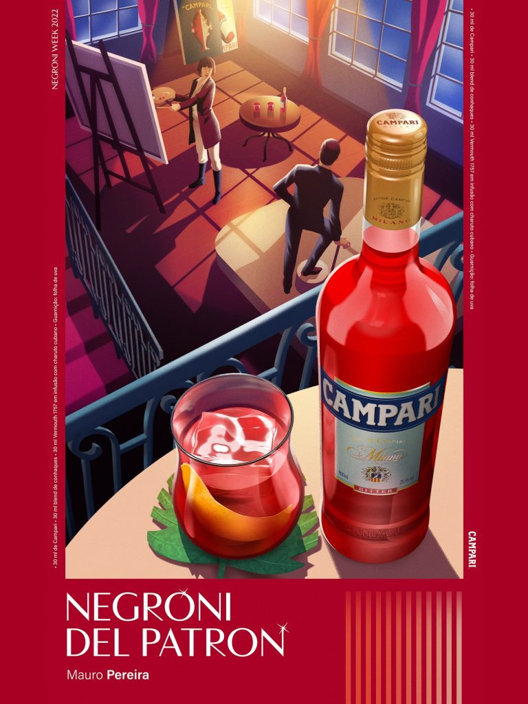 Releituras de pôsteres históricos de Campari apresentam a Negroni Week