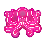 Luminária Neon Led Polvo Quarto BBB23 Oficial Rosa