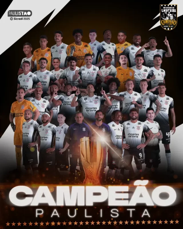 Timão chegou ao 31º título do Campeonato Paulista.