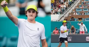 Os brasileiros estão torcendo em peso por João Fonseca no Miami Open.