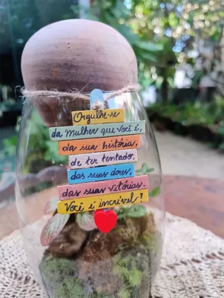 Os projetos dos Jardim em Miniatura são entregues de forma personalizada para esta data especial, com frete gratuito para a cidade de Aracaju.