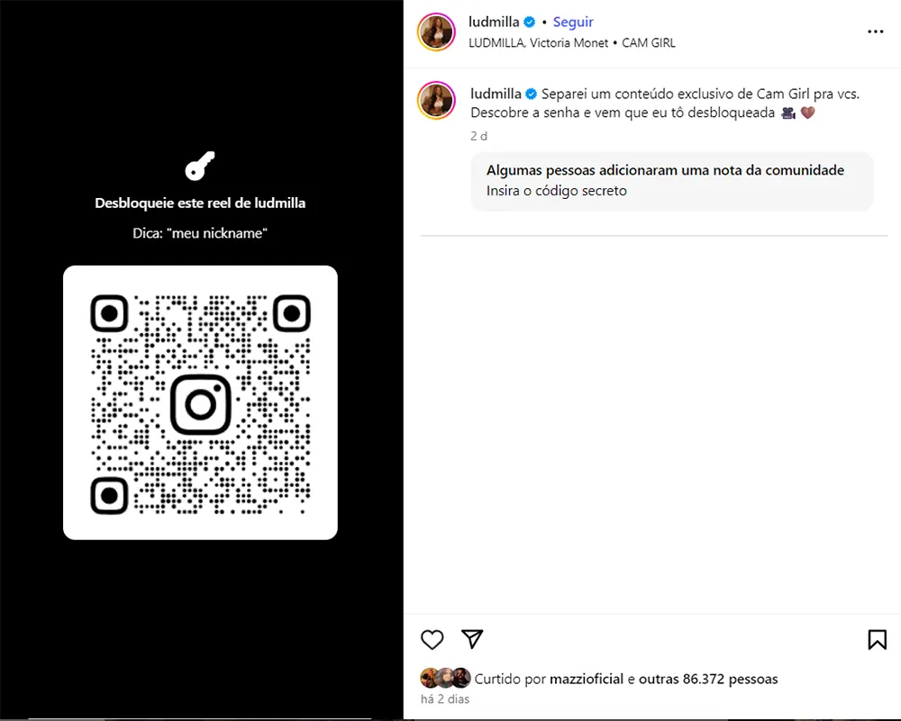 A cantora brasileira Ludmilla foi a primeira a iniciar os testes do novo recurso.