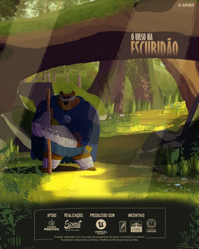 SPIRIT Animation lança o curta “Urso na Escuridão”, obra sensorial protagonizada por um urso cego e desenvolvida com Unreal Engine. Com consultoria do ator Jason Crawford, o filme amplia o universo da animação brasileira e já inspira um longa-metragem em produção.