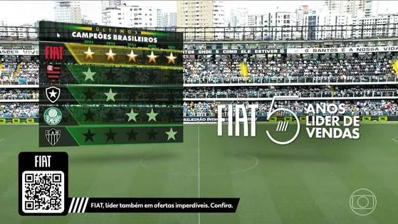 Fiat usa final do Brasileirão na TV Globo para celebrar seu pentacampeonato de vendas Em ação criada pela Leo, a marca aproveita o momento mais aguardado do campeonato para reforçar que é líder no mercado automotivo há cinco anos consecutivos
