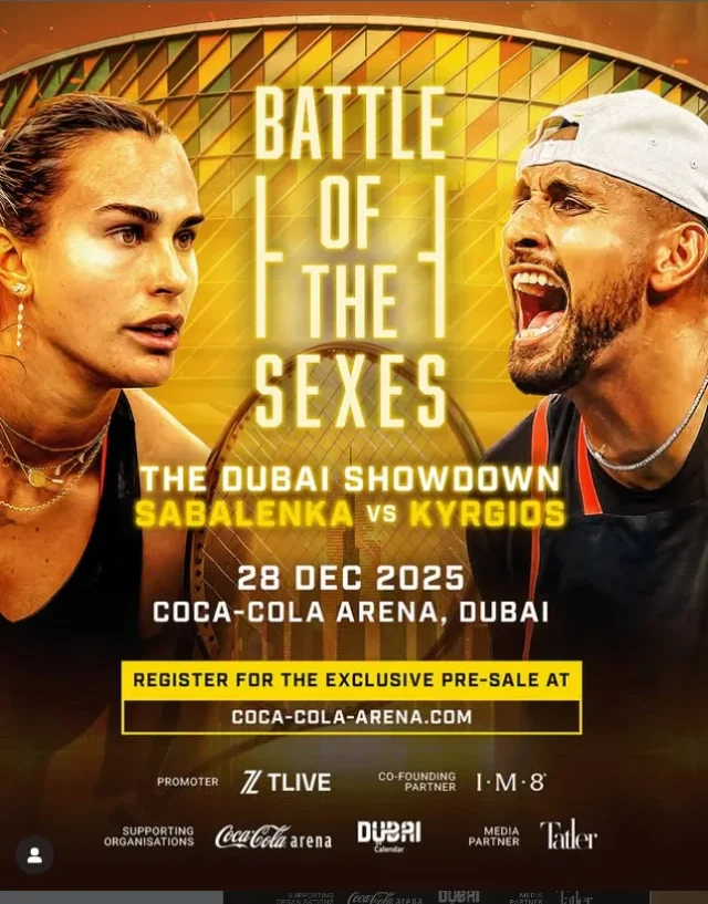 Sabalenka enfrenta Kyrgios na Batalha dos Sexos no Tênis; confira horário e onde assistir Número 1 da WTA enfrenta o australiano Nick Kyrgios em duelo exibicional que reacende debates sobre igualdade no tênis mundial.