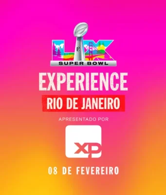 Super Bowl LX Experience chega ao Brasil em 2026 com pré-venda exclusiva para clientes XP Clientes com cartão XP terão acesso antecipado, desconto especial e fila preferencial para acesso ao evento que traz a experiência do Super Bowl ao Brasil