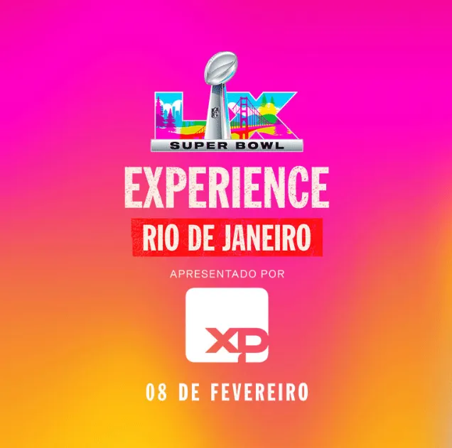 Super Bowl LX Experience chega ao Brasil em 2026 com pré-venda exclusiva para clientes XP Clientes com cartão XP terão acesso antecipado, desconto especial e fila preferencial para acesso ao evento que traz a experiência do Super Bowl ao Brasil