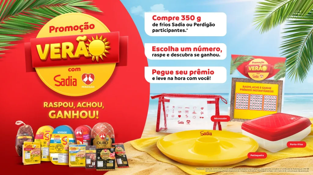 Promoções “Bandeja Premiada” e “Raspadinha” acontecem entre janeiro e março em mais de 360 pontos de venda no Brasil
