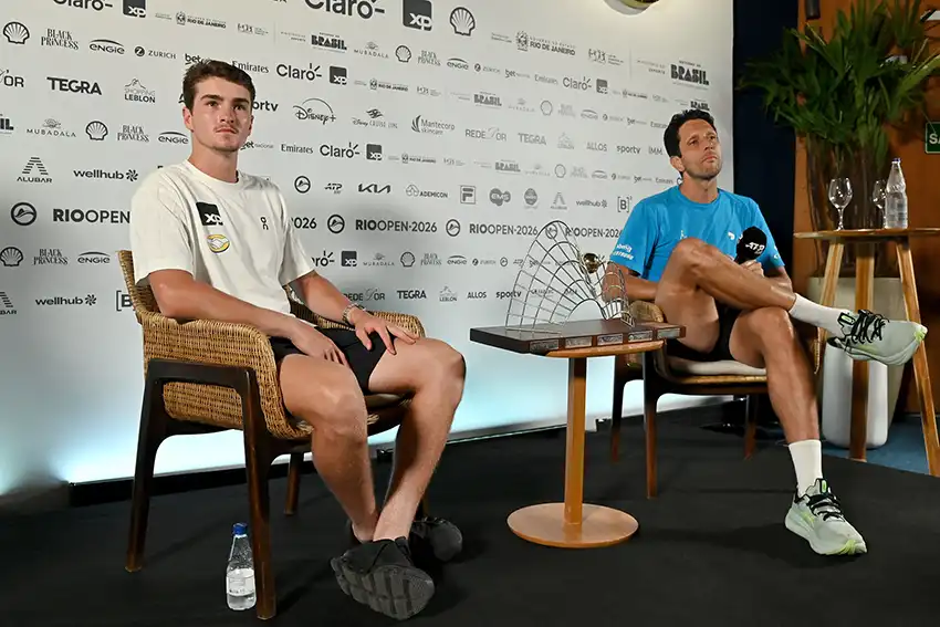 Coletiva para imprensa com João Fonseca e Marcelo Melo.