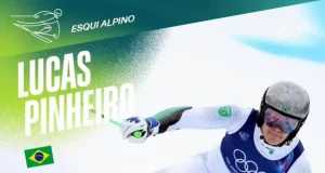 Lucas Pinheiro Braathen conquista ouro inédito para o Brasil no slalom gigante dos Jogos Olímpicos de Inverno.