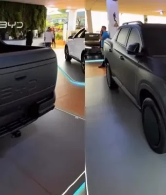 BYD apresenta picape média “secreta” na Agrishow Modelo camuflado apresentado na Agrishow antecipa nova picape híbrida da BYD com foco no agronegócio.