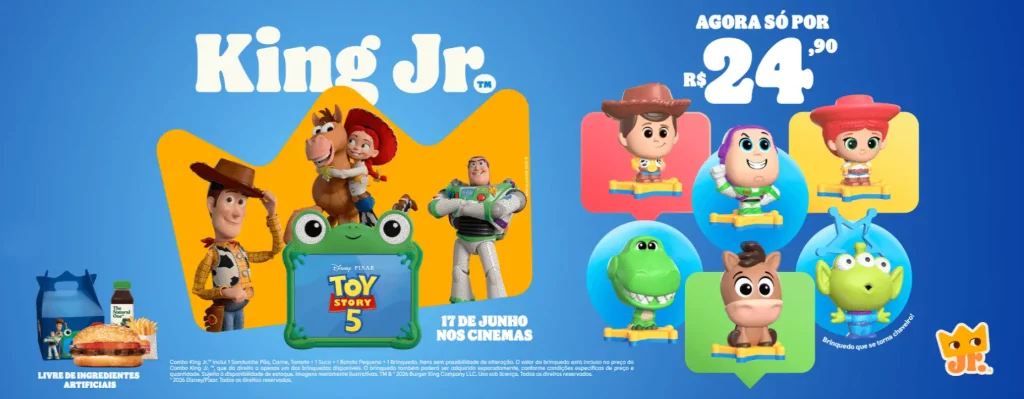Burger King aposta em fenômeno dos OVNIs e escala Mayk Leão para divulgar brinquedos de Toy Story 5
