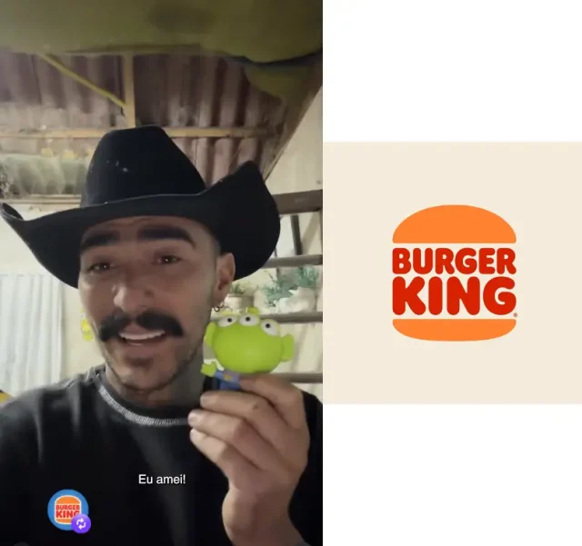 Burger King aposta em fenômeno dos OVNIs e escala Mayk Leão para divulgar brinquedos de Toy Story 5 Burger King aposta em fenômeno dos OVNIs e escala Mayk Leão para divulgar brinquedos de Toy Story 5