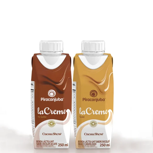 Piracanjuba e Cacau Show lançam bebidas LaCreme nos sabores Ao Leite e Gold. A parceria amplia a presença da marca na categoria de bebidas prontas para beber.