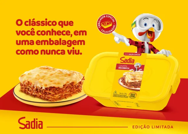 Sadia celebra o Dia da Lasanha com edição limitada da Lasanha Bolonhesa 350g em pote colecionável do Lek Trek e promoção especial nas lojas Pão de Açúcar.