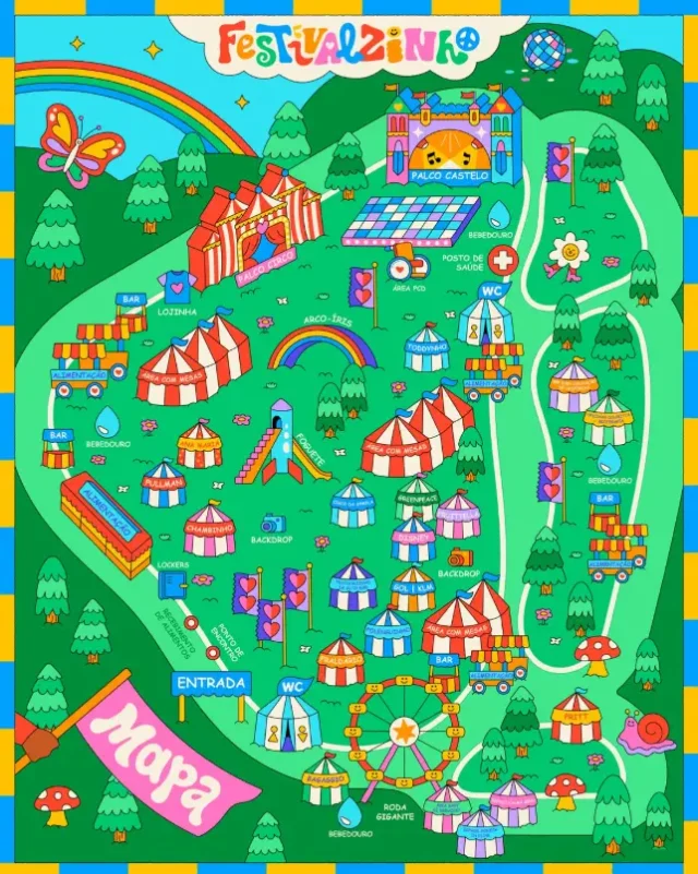 Festivalzinho Festival com ingressos esgotados em 24 horas leva shows, oficinas, brinquedos e ativações mais de 15 marcas ao Parque Villa-Lobos, em São Paulo, neste sábado (1º).