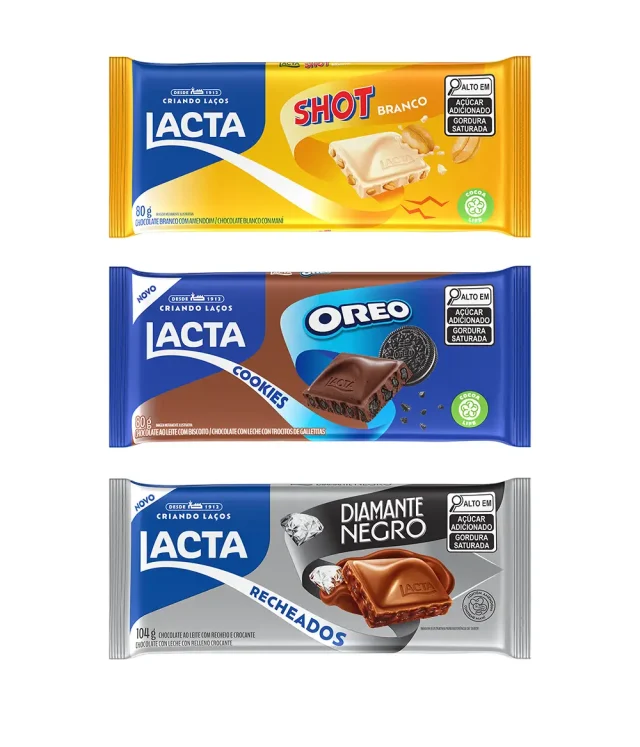 Lacta amplia portfólio com novas barras de chocolate Marca lança três novos produtos e apresenta reformulação do Lacta Ao Leite para acompanhar diferentes ocasiões de consumo.