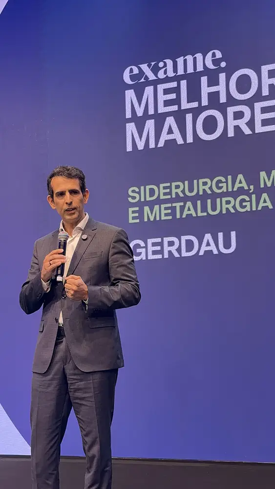 Gustavo Werneck, CEO da Gerdau, participa da cerimônia do Prêmio Melhores e Maiores da Exame, na categoria Siderurgia, Mineração e Metalurgia.