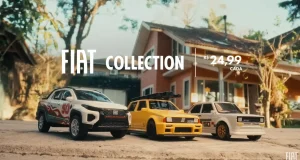 Fiat Collection reúne miniaturas de carros da marca, incluindo modelos inspirados no Fiat Strada e veículos históricos, com preço de R$ 24,99 cada.