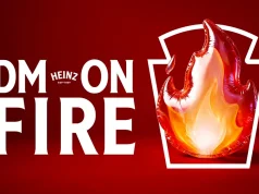 Ação criada pela Africa Creative transformou prints de conversas com o emoji de fogo em cupons de desconto no Heinz Ketchup Picante.