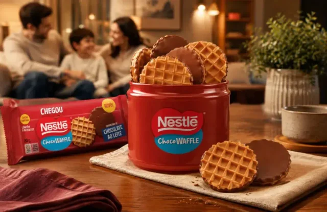 Nestlé lança ChocoWaffle em edição limitada Novidade combina waffle crocante com chocolate ao leite e reforça a estratégia da companhia no segmento ChocoBakery, que une as categorias de chocolates e biscoitos.